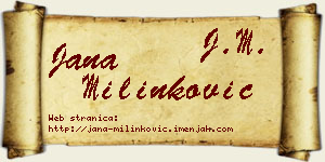 Jana Milinković vizit kartica